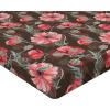 Ambesonne Floral Fitted Sheet, Valentine’s Day Theme Vintage Style Romantic Roses Pattern Plot, Decorative Soft Fabric Bedding All-Round Elastic Pocket, Twin Size, Dark Fuchsia and Slate Blue(Coral Blush and Brown)