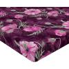Ambesonne Floral Fitted Sheet, Valentine’s Day Theme Vintage Style Romantic Roses Pattern Plot, Decorative Soft Fabric Bedding All-Round Elastic Pocket, Twin Size, Dark Fuchsia and Slate Blue(Dark Magenta and Purple)