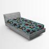 Ambesonne Floral Fitted Sheet, Valentine’s Day Theme Vintage Style Romantic Roses Pattern Plot, Decorative Soft Fabric Bedding All-Round Elastic Pocket, Twin Size, Dark Fuchsia and Slate Blue(Dark Fuchsia and Slate Blue)