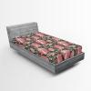Ambesonne Floral Fitted Sheet, Valentine’s Day Theme Vintage Style Romantic Roses Pattern Plot, Decorative Soft Fabric Bedding All-Round Elastic Pocket, Twin Size, Dark Fuchsia and Slate Blue(Dried Rose Olive Green)