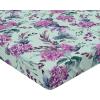 Ambesonne Floral Fitted Sheet, Valentine’s Day Theme Vintage Style Romantic Roses Pattern Plot, Decorative Soft Fabric Bedding All-Round Elastic Pocket, Twin Size, Dark Fuchsia and Slate Blue(Pale Purple Grey Teal)