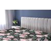 Ambesonne Floral Fitted Sheet, Valentine’s Day Theme Vintage Style Romantic Roses Pattern Plot, Decorative Soft Fabric Bedding All-Round Elastic Pocket, Twin Size, Dark Fuchsia and Slate Blue(Soft Pink and Hunter Green)