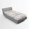 Ambesonne Floral Fitted Sheet, Valentine’s Day Theme Vintage Style Romantic Roses Pattern Plot, Decorative Soft Fabric Bedding All-Round Elastic Pocket, Twin Size, Dark Fuchsia and Slate Blue(Laurel Green and Pale Taupe)