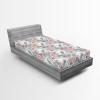 Ambesonne Floral Fitted Sheet, Valentine’s Day Theme Vintage Style Romantic Roses Pattern Plot, Decorative Soft Fabric Bedding All-Round Elastic Pocket, Twin Size, Dark Fuchsia and Slate Blue(Coral and Pale Reseda Green)