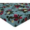 Ambesonne Floral Fitted Sheet, Valentine’s Day Theme Vintage Style Romantic Roses Pattern Plot, Decorative Soft Fabric Bedding All-Round Elastic Pocket, Twin Size, Dark Fuchsia and Slate Blue(Dark Fuchsia and Slate Blue)