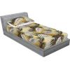 Ambesonne Floral Fitted Sheet & Pillow Sham Set, Monochrome Lily Flowers Valentine’s Day Concept Retro Illustration, Decorative Printed 3 Piece Bedding Decor Set, Full, Charcoal Grey and White(Pale Caramel White and Grey)