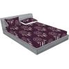Ambesonne Floral Fitted Sheet & Pillow Sham Set, Monochrome Lily Flowers Valentine’s Day Concept Retro Illustration, Decorative Printed 3 Piece Bedding Decor Set, Full, Charcoal Grey and White(Dark Purple and Teal)