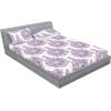 Ambesonne Floral Fitted Sheet & Pillow Sham Set, Monochrome Lily Flowers Valentine’s Day Concept Retro Illustration, Decorative Printed 3 Piece Bedding Decor Set, Full, Charcoal Grey and White(Pastel Pink and Sky Blue)
