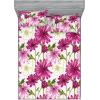 Ambesonne Floral Fitted Sheet & Pillow Sham Set, Monochrome Lily Flowers Valentine’s Day Concept Retro Illustration, Decorative Printed 3 Piece Bedding Decor Set, Full, Charcoal Grey and White(Olive Green and Dried Rose)