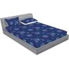 Ambesonne Floral Fitted Sheet & Pillow Sham Set, Monochrome Lily Flowers Valentine’s Day Concept Retro Illustration, Decorative Printed 3 Piece Bedding Decor Set, Full, Charcoal Grey and White(Sky Blue and Dark Purple)