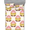 Ambesonne Floral Fitted Sheet & Pillow Sham Set, Monochrome Lily Flowers Valentine’s Day Concept Retro Illustration, Decorative Printed 3 Piece Bedding Decor Set, Full, Charcoal Grey and White(Dark Yellow and Dried Rose)