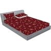 Ambesonne Floral Fitted Sheet & Pillow Sham Set, Romantic Valentine’s Day Theme Overlapping Simplistic Rose Flowers Art, Decorative Printed 3 Piece Bedding Decor Set, Calking, Pale Salmon and Blush(Chestnut Brown Mustard)