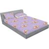 Ambesonne Floral Fitted Sheet & Pillow Sham Set, Romantic Valentine’s Day Theme Overlapping Simplistic Rose Flowers Art, Decorative Printed 3 Piece Bedding Decor Set, Calking, Pale Salmon and Blush(Pastel Brown Lavender)