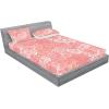 Ambesonne Floral Fitted Sheet & Pillow Sham Set, Romantic Valentine’s Day Theme Overlapping Simplistic Rose Flowers Art, Decorative Printed 3 Piece Bedding Decor Set, Calking, Pale Salmon and Blush(Pale Salmon and Blush)