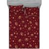 Ambesonne Floral Fitted Sheet & Pillow Sham Set, Romantic Valentine’s Day Theme Overlapping Simplistic Rose Flowers Art, Decorative Printed 3 Piece Bedding Decor Set, Calking, Pale Salmon and Blush(Chestnut Brown Mustard)