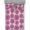 Ambesonne Floral Fitted Sheet & Pillow Sham Set, Romantic Valentine’s Day Theme Overlapping Simplistic Rose Flowers Art, Decorative Printed 3 Piece Bedding Decor Set, Calking, Pale Salmon and Blush(Pale Fuchsia and Blush)