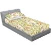Ambesonne Floral Fitted Sheet & Pillow Sham Set, Romantic Valentine’s Day Theme Overlapping Simplistic Rose Flowers Art, Decorative Printed 3 Piece Bedding Decor Set, Calking, Pale Salmon and Blush(Pale Khaki Dried Rose)