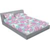 Ambesonne Floral Fitted Sheet & Pillow Sham Set, Romantic Valentine’s Day Theme Overlapping Simplistic Rose Flowers Art, Decorative Printed 3 Piece Bedding Decor Set, Calking, Pale Salmon and Blush(Pale Fuchsia Seafoam)