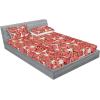 Ambesonne Floral Fitted Sheet & Pillow Sham Set, Romantic Valentine’s Day Theme Overlapping Simplistic Rose Flowers Art, Decorative Printed 3 Piece Bedding Decor Set, Calking, Pale Salmon and Blush(Dark Coral and Pale Camel)