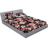 Ambesonne Floral Fitted Sheet & Pillow Sham Set, Roses Lavender Eucalyptus Watercolor Valentine’s Day Romantic Concept, Decorative Printed 2 Piece Bedding Decor Set, Twinxl, Purple Grey and Off White(Raspberry and Reseda Green)