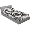 Ambesonne Floral Fitted Sheet & Pillow Sham Set, Roses Lavender Eucalyptus Watercolor Valentine’s Day Romantic Concept, Decorative Printed 2 Piece Bedding Decor Set, Twinxl, Purple Grey and Off White(Purple Grey and Off White)