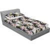 Ambesonne Floral Fitted Sheet & Pillow Sham Set, Roses Lavender Eucalyptus Watercolor Valentine’s Day Romantic Concept, Decorative Printed 2 Piece Bedding Decor Set, Twinxl, Purple Grey and Off White(Pistachio Green and Lilac)