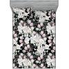 Ambesonne Floral Fitted Sheet & Pillow Sham Set, Roses Lavender Eucalyptus Watercolor Valentine’s Day Romantic Concept, Decorative Printed 2 Piece Bedding Decor Set, Twinxl, Purple Grey and Off White(Purple Grey and Off White)
