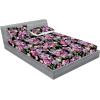 Ambesonne Floral Fitted Sheet & Pillow Sham Set, Roses Lavender Eucalyptus Watercolor Valentine’s Day Romantic Concept, Decorative Printed 2 Piece Bedding Decor Set, Twinxl, Purple Grey and Off White(Soft Pink Olive Green)