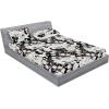 Ambesonne Floral Fitted Sheet & Pillow Sham Set, Roses Lavender Eucalyptus Watercolor Valentine’s Day Romantic Concept, Decorative Printed 2 Piece Bedding Decor Set, Twinxl, Purple Grey and Off White(Purple Grey and Off White)