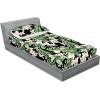 Ambesonne Floral Fitted Sheet & Pillow Sham Set, Roses Lavender Eucalyptus Watercolor Valentine’s Day Romantic Concept, Decorative Printed 2 Piece Bedding Decor Set, Twinxl, Purple Grey and Off White(Fern Green Pale Mauve)