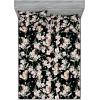 Ambesonne Floral Fitted Sheet & Pillow Sham Set, Roses Lavender Eucalyptus Watercolor Valentine’s Day Romantic Concept, Decorative Printed 2 Piece Bedding Decor Set, Twinxl, Purple Grey and Off White(Pastel Pink Pale Green)