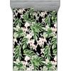 Ambesonne Floral Fitted Sheet & Pillow Sham Set, Roses Lavender Eucalyptus Watercolor Valentine’s Day Romantic Concept, Decorative Printed 2 Piece Bedding Decor Set, Twinxl, Purple Grey and Off White(Fern Green Pale Mauve)