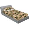 Ambesonne Floral Fitted Sheet & Pillow Sham Set, Valentine’s Day Concept Art Pastel Repetitive Roses Pattern Plot, Decorative Printed 3 Piece Bedding Decor Set, Queen, Dark Pink Blush and White(Pale Rose Laurel Green)