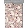 Ambesonne Floral Fitted Sheet & Pillow Sham Set, Valentine’s Day Concept Art Pastel Repetitive Roses Pattern Plot, Decorative Printed 3 Piece Bedding Decor Set, Queen, Dark Pink Blush and White(Dark Pink and Pale Seafoam)