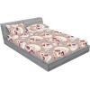 Ambesonne Floral Fitted Sheet & Pillow Sham Set, Valentine’s Day Concept Art Pastel Repetitive Roses Pattern Plot, Decorative Printed 3 Piece Bedding Decor Set, Queen, Dark Pink Blush and White(Dark Pink and Pale Seafoam)