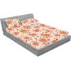 Ambesonne Floral Fitted Sheet & Pillow Sham Set, Valentine’s Day Concept Art Pastel Repetitive Roses Pattern Plot, Decorative Printed 3 Piece Bedding Decor Set, Queen, Dark Pink Blush and White(Salmon Fuchsia and Pale Peach)