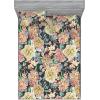 Ambesonne Floral Fitted Sheet & Pillow Sham Set, Valentine’s Day Concept Art Pastel Repetitive Roses Pattern Plot, Decorative Printed 3 Piece Bedding Decor Set, Queen, Dark Pink Blush and White(Pistachio Green and Soft Pink)