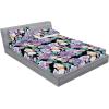 Ambesonne Floral Fitted Sheet & Pillow Sham Set, Valentine’s Day Concept Art Pastel Repetitive Roses Pattern Plot, Decorative Printed 3 Piece Bedding Decor Set, Queen, Dark Pink Blush and White(Jade Green and Ceil Blue)