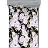 Ambesonne Floral Fitted Sheet & Pillow Sham Set, Valentine’s Day Romantic Concept Watercolor Hydrangeas Roses Birds, Decorative Printed 3 Piece Bedding Decor Set, Calking, Soft Pink Pistachio Green(Lavender Blue Green)