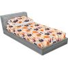 Ambesonne Floral Fitted Sheet & Pillow Sham Set, Valentine’s Day Romantic Concept Watercolor Hydrangeas Roses Birds, Decorative Printed 3 Piece Bedding Decor Set, Calking, Soft Pink Pistachio Green(Orange Blush Seal Brown)