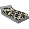 Ambesonne Floral Fitted Sheet & Pillow Sham Set, Valentine’s Day Romantic Concept Watercolor Hydrangeas Roses Birds, Decorative Printed 3 Piece Bedding Decor Set, Calking, Soft Pink Pistachio Green(Sage Green and Off White)