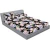 Ambesonne Floral Fitted Sheet & Pillow Sham Set, Valentine’s Day Romantic Concept Watercolor Hydrangeas Roses Birds, Decorative Printed 3 Piece Bedding Decor Set, Calking, Soft Pink Pistachio Green(Soft Pink Pistachio Green)