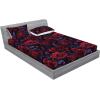 Ambesonne Floral Fitted Sheet & Pillow Sham Set, Valentine’s Day Romantic Concept Watercolor Hydrangeas Roses Birds, Decorative Printed 3 Piece Bedding Decor Set, Calking, Soft Pink Pistachio Green(Dark Coral and Violet Blue)