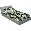 Ambesonne Floral Fitted Sheet & Pillow Sham Set, Valentine’s Day Romantic Concept Watercolor Hydrangeas Roses Birds, Decorative Printed 3 Piece Bedding Decor Set, Calking, Soft Pink Pistachio Green(Pastel Green and Pale Blue)