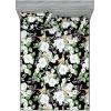 Ambesonne Floral Fitted Sheet & Pillow Sham Set, Valentine’s Day Romantic Concept Watercolor Hydrangeas Roses Birds, Decorative Printed 3 Piece Bedding Decor Set, Calking, Soft Pink Pistachio Green(Sea Green Pastel Brown)