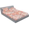 Ambesonne Floral Fitted Sheet & Pillow Sham Set, Valentine’s Day Theme Flowers Vintage Botanical Nature Ornament Art, Decorative Printed 2 Piece Bedding Decor Set, Twinxl, Dark Coral and Fern Green(Pale Taupe and Cinnamon)