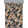 Ambesonne Floral Fitted Sheet & Pillow Sham Set, Valentine’s Day Theme Flowers Vintage Botanical Nature Ornament Art, Decorative Printed 2 Piece Bedding Decor Set, Twinxl, Dark Coral and Fern Green(Warm Taupe and Dark Grey)