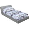 Ambesonne Floral Fitted Sheet & Pillow Sham Set, Valentine’s Day Theme Flowers Vintage Botanical Nature Ornament Art, Decorative Printed 2 Piece Bedding Decor Set, Twinxl, Dark Coral and Fern Green(Lavender Blue and Grey)
