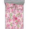 Ambesonne Floral Fitted Sheet & Pillow Sham Set, Valentine’s Day Theme Flowers Vintage Botanical Nature Ornament Art, Decorative Printed 2 Piece Bedding Decor Set, Twinxl, Dark Coral and Fern Green(Pistachio Green and Pale Rose)