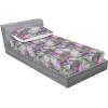 Ambesonne Floral Fitted Sheet & Pillow Sham Set, Valentine’s Day Theme Flowers Vintage Botanical Nature Ornament Art, Decorative Printed 2 Piece Bedding Decor Set, Twinxl, Dark Coral and Fern Green(Pale Eggplant Sage Green)